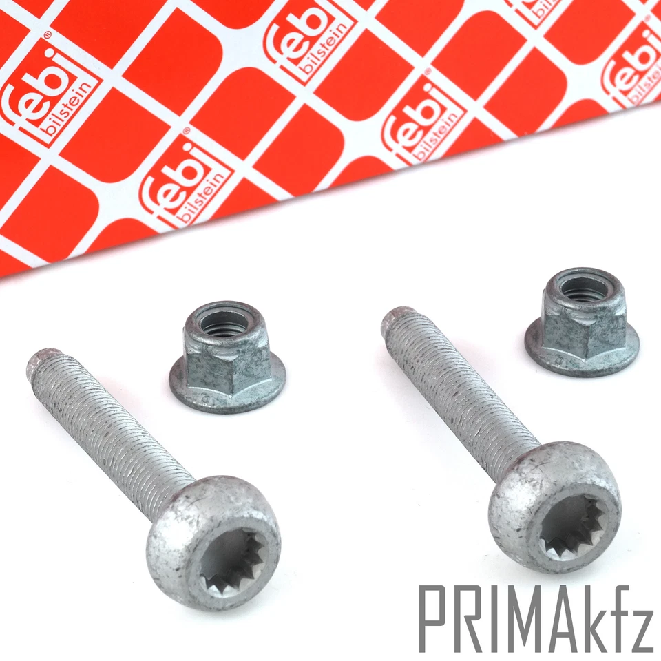 2x FEBI Schraubensatz Federbein-Radlagergehäuse Stoßdämpfer für VAG VW Golf VI