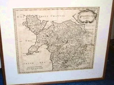 1695 ORIGINAL ROBERT MORDEN MAP OF NORTH WALES