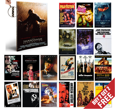 IMDB TOP 1to50 FILMPOSTER A4 Film Wandbilder Drucke Valentinstag Wohndeko