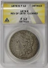 1878 Rev of 1879 Morgan Dollar $1 Fine F 12 Details ANACS Rev 79