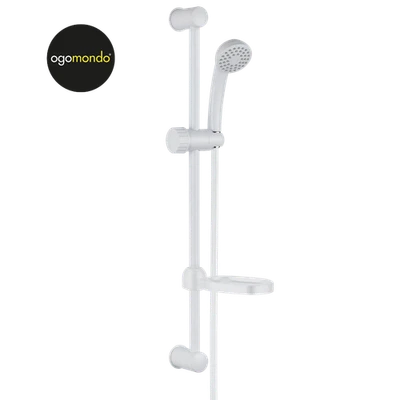 Ogomondo Saliscendi in Abs Bianco Blush con Doccetta e Portasapone