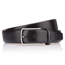 LINDENMANN Premium Skórzany pasek Handmade in EU 35mm czarny