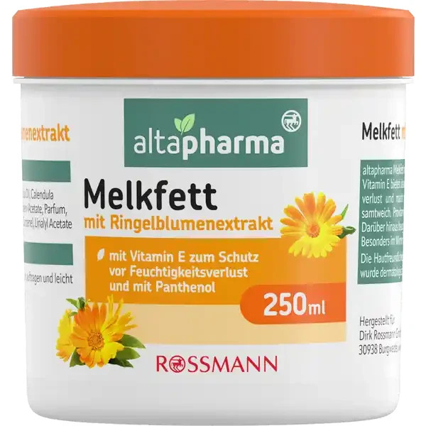 MELKFETT mit Ringelblumenextrakt + Vitamin E + Panthenol Hautschutz Pflege 250ml