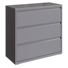 HIRSH Lateral File Cabinet,Arctic Silver 56HG64