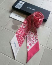 Chanel Silk Hair Band Twill Logo Colorful Star  Motifs Used