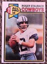 🏈🔵1979 Topps HOF Legend Roger Staubach  Football Card #400