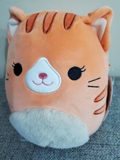 SQUISHMALLOWS GIGI THE GINGER TABBY CAT FLUFFY BELLY CUTE SOFT TOY 7.5 INCH  NEW