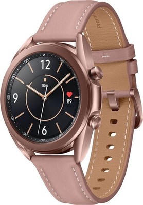 Samsung Galaxy Watch3 SM-R850 41mm Edelstahlgehäuse mit Lederriemen - Mystic...