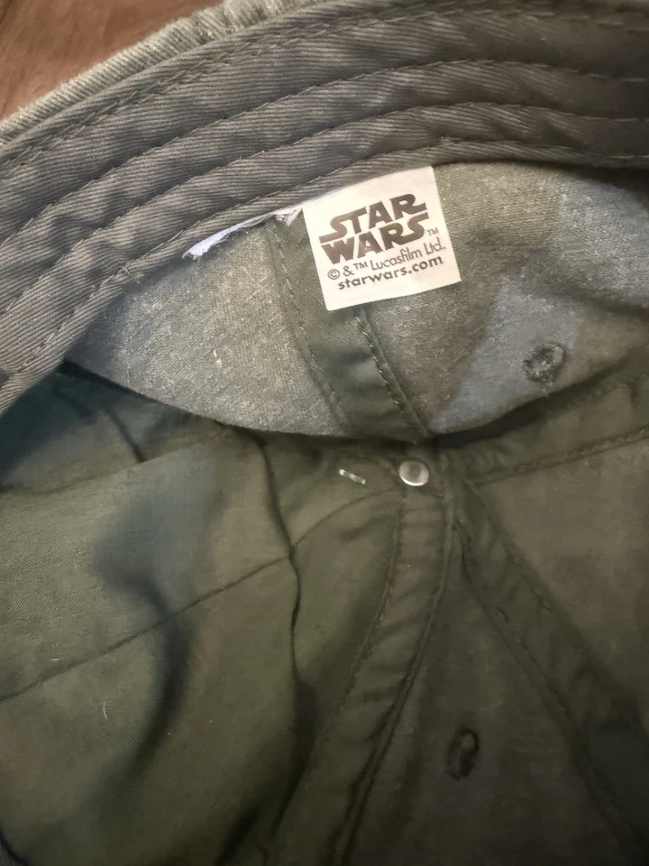 Boné de beisebol Star Wars Boba Fett parques da Disney forrado verde malha alça traseira - Imagem 4 de 4