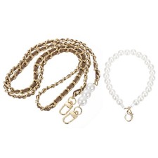 Purse Chain Strap, Replacement Strap with Phone Lanyard, 49 Inch, Gold  Brown