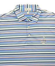 Peter Millar Shirt Mens Large Pinehurst No 2 Summer Comfort Striped Performance