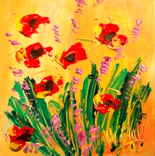 FLORAL EDEN█ MODERN CANVAS  original  painting ABSTRACT ART █NO RES██eECE