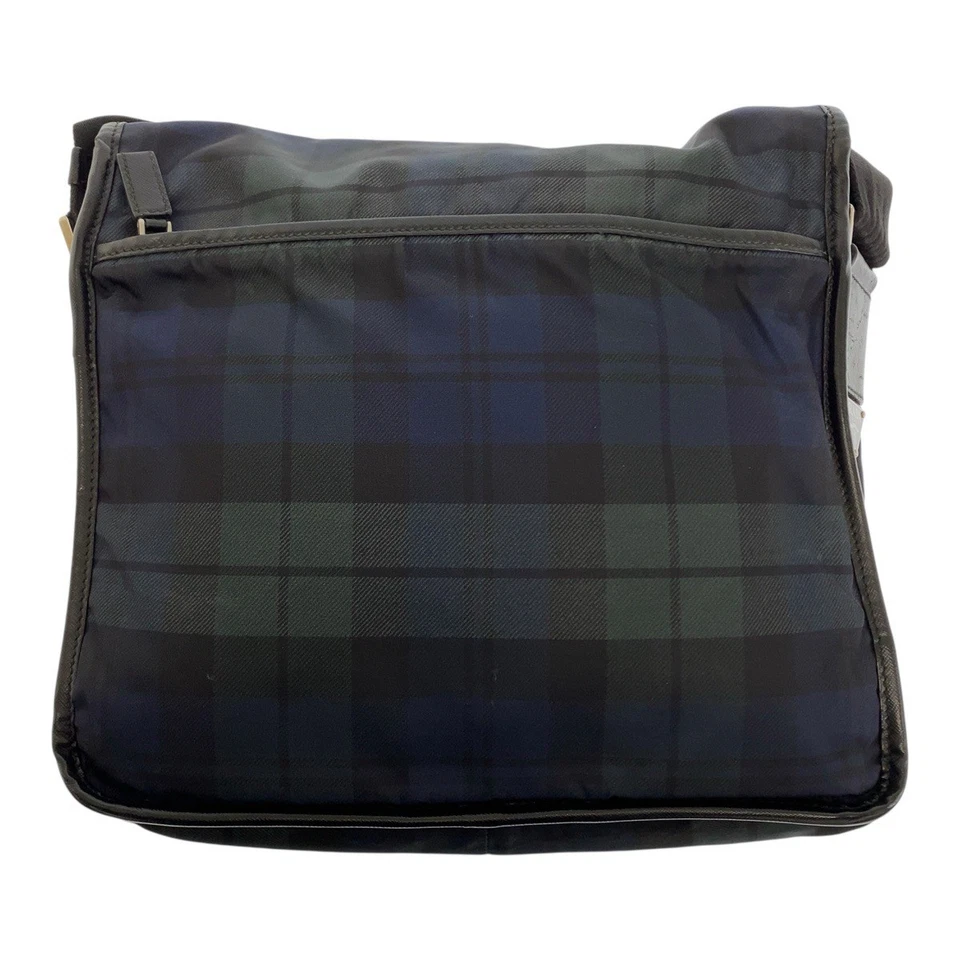 PRADA Tessuto Triangle with logo Shoulder Bag Green Blue Black SilverHardware - Image 2 of 4