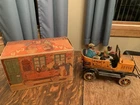 1930’s Vintage Marx Amos ‘n Andy Fresh Air Taxi Tin  Wind-Up Toy W Original Box