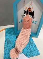 Jellycat Sheldon Shrimp Soft Plush Toy with Tags & Dust Bag Cute Doll New UK