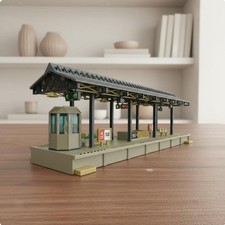 HO Scale Train Station Platform Realistic Details Miniature Train Stop