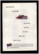 Blockbuster Video Games Are Like Hairdos Vintage Magazine Print Ad