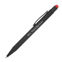 Touchpen Kugelschreiber Mit Gravur / Aus Metall / Stylusfarbe: Rot