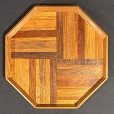 Marquetry Octagon Shaped Tray