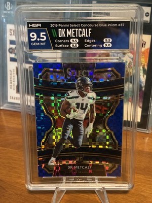 2019 Panini Select Concourse DK Metcalf Blue Prizm 59/175 HGA 9.5 GEM MINT RC 💎