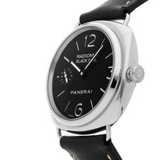 Panerai Radiomir Black Seal SS Manual 45mm Black Dial Strap Watch PAM 183 2