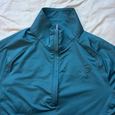 ARIAT Tek Pullover Mens Small Lowell 1/4 Zip Long Sleeve Baselayer Athletic Teal