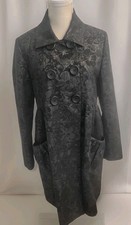 Simply Vera Vera Wang Med Brocade Carcoal Fully Lined Pockets Snap Buttom Excel 