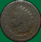 1867 Indian Head Cent Almost Good AG Coin #28813