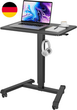 BONTEC 65×45Cm Stehpult Höhenverstellbarer Schreibtisch/Mobiler Stehtisch Mit 4 