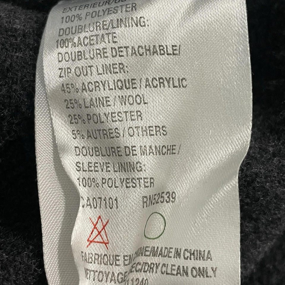 Abrigo Hilary Radley Marrón Oscuro Mezcla de Lana Abotonada Forro Extraíble Talla 10 Foto 4 de 4