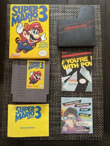 Super Mario Bros 3 NES Complete In Box CIB Excellent Condition/Manuals/Insert