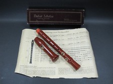 Vintage Dulcet Scholar recorder wooden woodwind musical instrument Rare