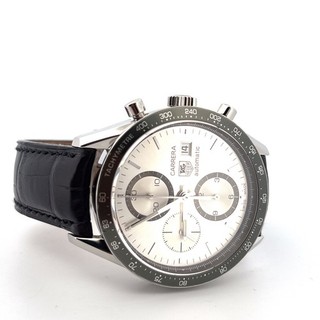 Reloj TAG Heuer Carrera CV2011 Calibre 16 Automático Cronógrafo 41mm Esfera Plateada