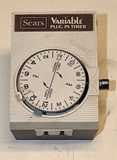 VINTAGE SEARS VARIABLE PLUG IN TIMER MODEL 796-664000 GOOD COMMERCIAL SURPLUS