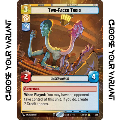    TWO-FACED TROIG   (SINGLE AND PLAYSET)   RARE GROUND UNIT - SWU LAW
