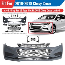 For 2016 2017 2018 Chevy Cruze Front Bumper Cover Grille Assembly W Brackets For 2016 2017 2018 Chevy Cruze Front Bumper Cover Grille Assembly W Brackets