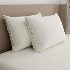 AllerEase Organically Grown Cotton Zippered Pillow Protectors, King, 2 Pack