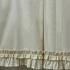 3 Side Ivory Solid Tailored Bed Skirt 425 TC Cotton Edge Ruffle Open Corner