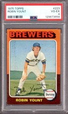 ROBIN YOUNT 1975 Topps #223 PSA 4 VG-EX Rookie RC Milwaukee Brewers