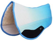 Horse Western 28"x32" Quilted Barrel Contoured Fur Padded Saddle Pad Ombre 39242