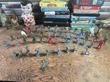 Lot of 50 Vintage MPC Plastic Toy Soldiers Army Men Various Sizes