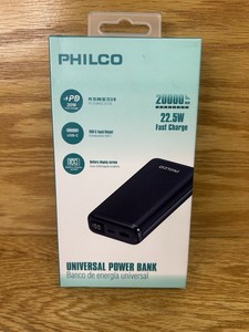 Universal Power Bank Philco 20000mah Black