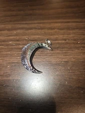 Handblown Glass Cresent Moon Pendant