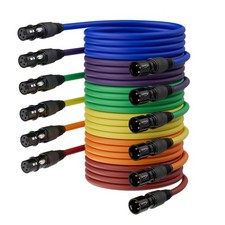 XLR Cables 15ft 6 Pack, Microphone Cable Male to Female, XLR Speaker Cable 6 ...