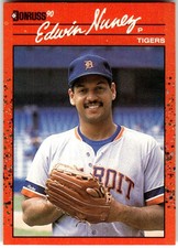 1990 Donruss #563 Edwin Nunez Detroit Tigers MLB Baseball
