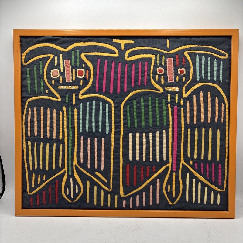 Vintage Kuna Indian Panama Mola Textile Embroider Picture