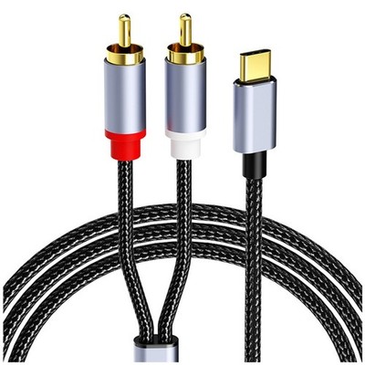 USB C zu  Audiokabeladapter Type-C zu Dual  Audio Video USB Kabel Kompa1079