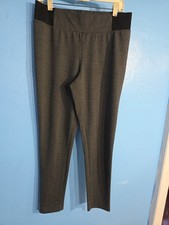 Apt. 9 Ladies Size L Gray Black Elastic Waist Leggings