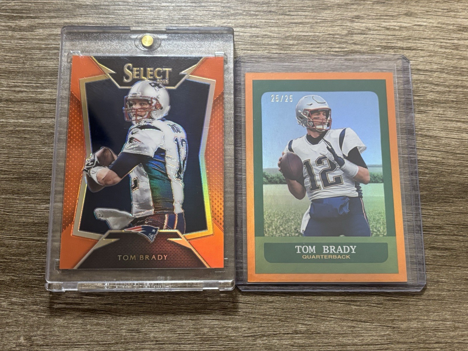 2014 Panini Select Tom Brady Orange Prizm 67/75 New England Patriots + 