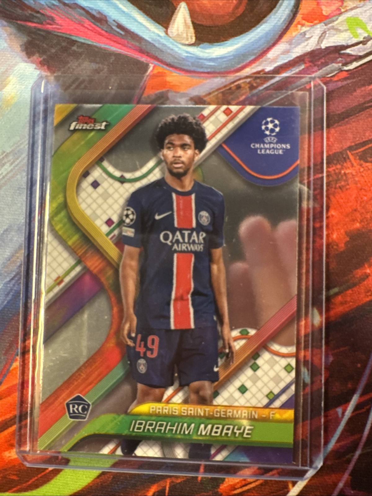 Ibrahim Mbaye 2024-25 Topps Finest UEFA Paris Saint-Germain RC Refractor #103